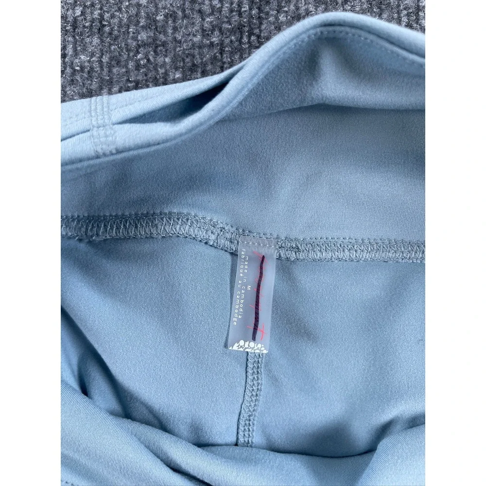 Free People FP Movement Get Your Flirt On Skort Light Blue Lace Trim Size M